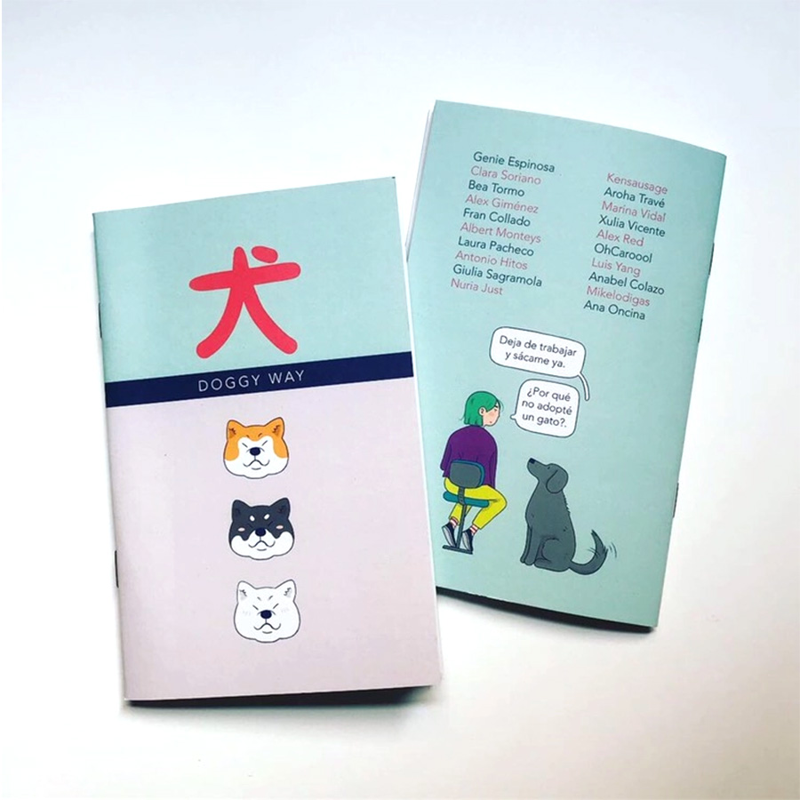 Portada y contra de 犬 - doggy way de VV. AA. (Autoedición)